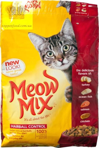 купить Сухой корм для кошек Meow Mix HAIRBALL