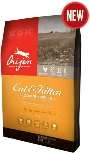 купить Сухой корм для котят и кошек ORIJEN CAT & KITTEN