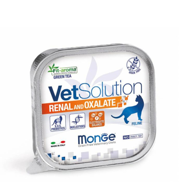 купить Лечебный корм для кошек Monge Vetsolution Renal И Oxalate Feline 100 гр