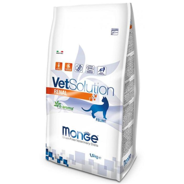 купить Лечебный корм, диета для кошек Ренал Monge Vetsolution Cat Renal 1,5 кг
