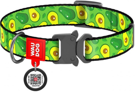 фото Ошейник "WAUDOG" Collar нейлон S (шир 20 мм, дл 24-40 см) "Авокадо"