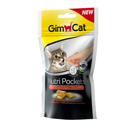 фото Деликатесы GimCat Nutri Pockets, с лососем + омега 3 и 6 фото Деликатесы GimCat Nutri Pockets, с лососем + омега 3 и 6
