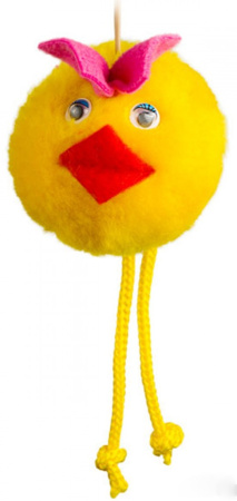 фото Игрушка для кошек Утенок на резинке Природа