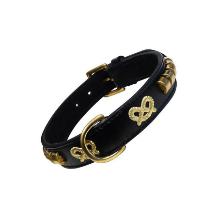 фото Ошейник кожаный Gloria Pets Collar Marrakech 65*3,2 см черный