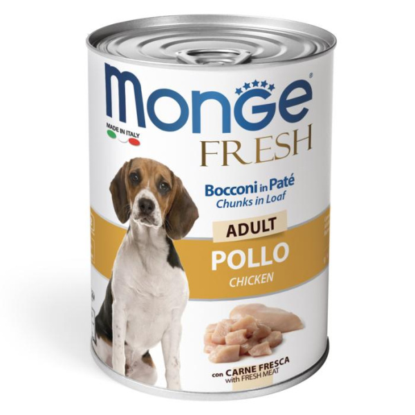 купить Консерва для взрослых собак Monge Dog Fresh Adult всех пород с курицей 400 гр