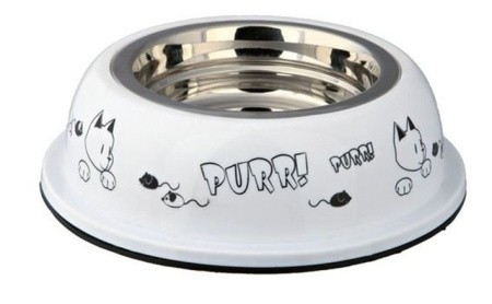 фото Миска для кошек Trixiе металлическая на пластиковой подставке