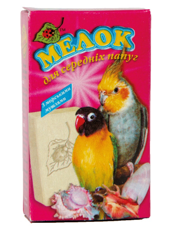 фото Мелок с морскими ракушками для средних попугаев