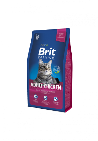 фото Сухой корм Brit Premium Adult с курицей для взрослых кошек