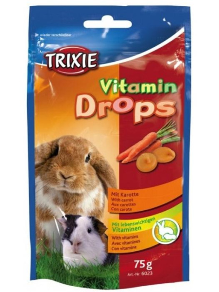 Витамины для грызунов Drops с каротином Trixie