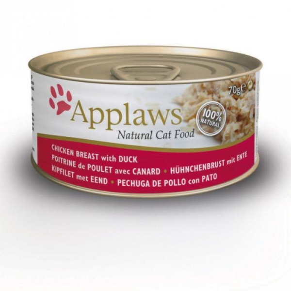 купить Консервы для кошек Applaws Cat tin Chicken & Duck in a Tasty Broth с Курицей и Уткой в Бульоне 70 гр