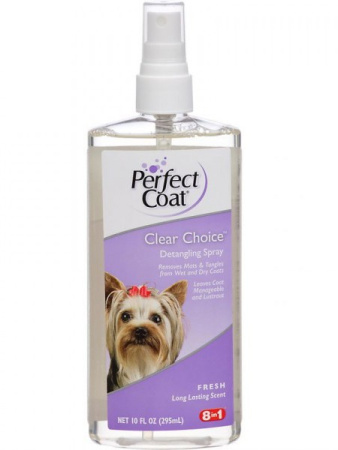 фото Спрей 8 in 1 Perfect Coat Clear Choice для собак от колтунов и спутываний шерсти