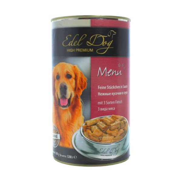 купить Консервы для собак Edel dog 3 вида мяса