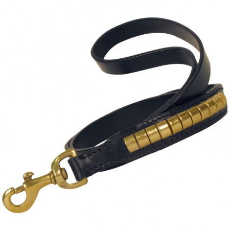фото Кожаный поводок для собак Gloria Duna 1,8*110 cm черный