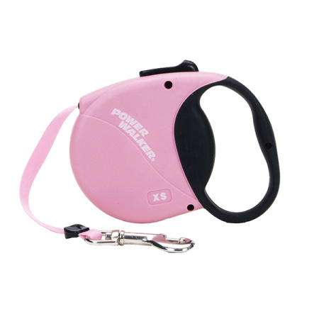 фото MINI рулетка-поводок для собак,розовая