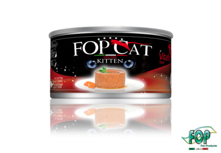 фото Консервы для котят FOP CAT мусс с телятиной