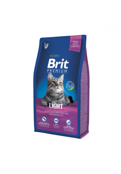 Сухой корм Brit Premium Light для кошек c избыточным весом
