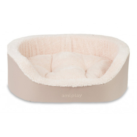 фото Лежак эллипс Amiplay Aspen М 64х55х19 см