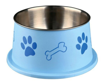 фото Миска металлическая спаниель на резине Trixie(с пласт. покрытием)