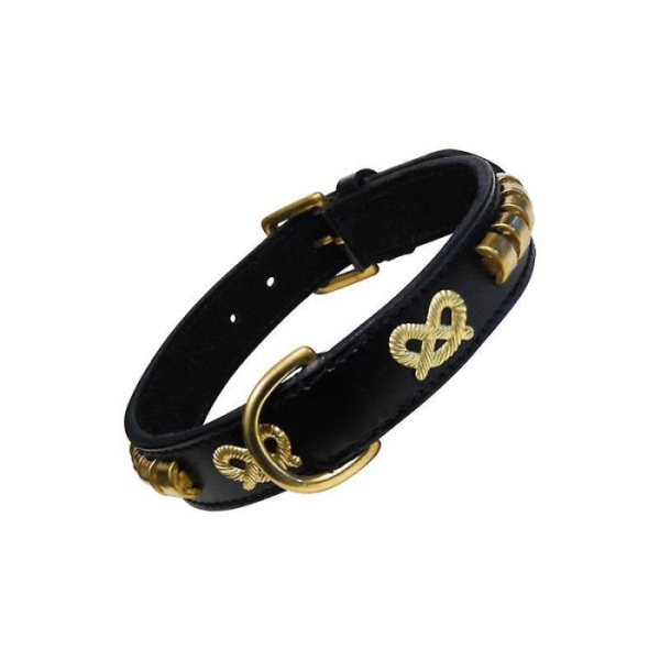 купить Ошейник кожаный Gloria Pets Collar Marrakech 65*3,2 см черный