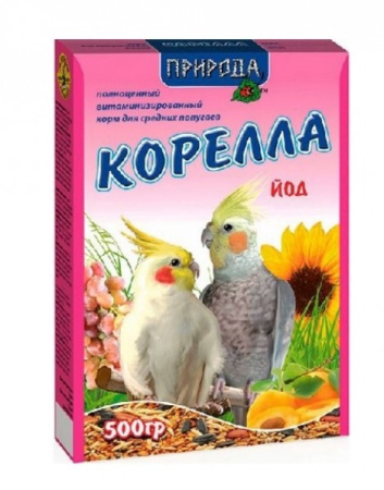фото Корм Корелла Йод для средних попугаев Природа