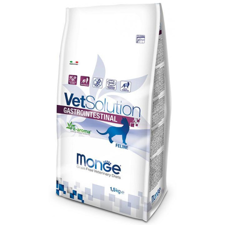 фото Сухой корм диета для кошек Monge VetSolution Cat Gastrointestina Гастроинтестинал 1,5 кг фото Сухой корм диета для кошек Monge VetSolution Cat Gastrointestina Гастроинтестинал 1,5 кг