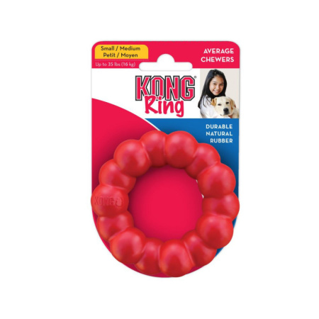 фото KONG Ring  KM2E Игрушка для собак "Кольцо" S/M 8 см Красный