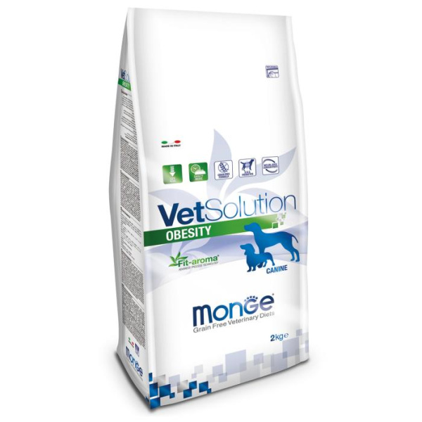 купить Корм для снижения избыточной массы тела у собак Monge Vetsolution Obesity Canine 2 кг