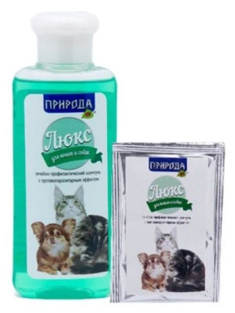 фото Шампунь от блох для собак и кошек Природа Люкс фото Шампунь от блох для собак и кошек Природа Люкс