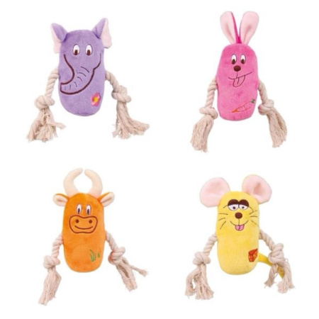 фото Игрушка-сквикер Trixie плюшевая на веревке 13 см.