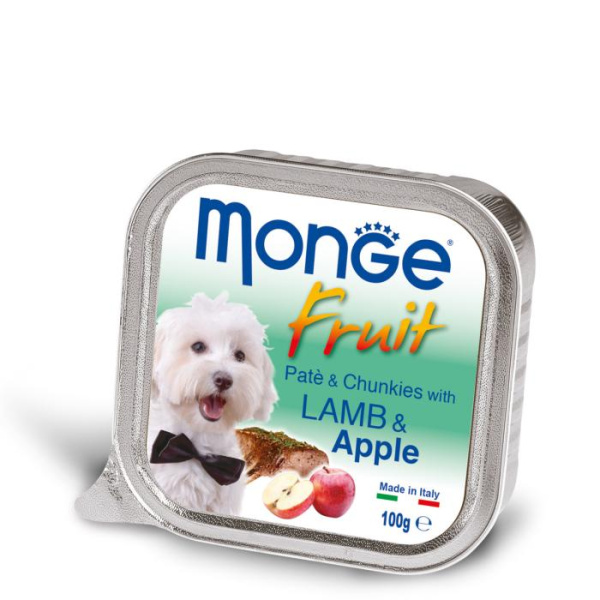 купить Паштет с ягнёнком и яблоком для собак всех пород Monge Dog FRUIT Adult 100 гр