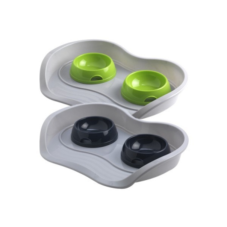 фото Пет Меню столик с 2-мя мисками