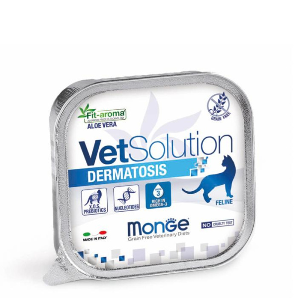 купить Лечебный корм для кошек Monge Vetsolution Dermatosis Feline 100 гр
