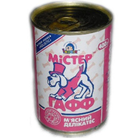 фото Мясной Деликатес консервы для собак с курицей 400 гр