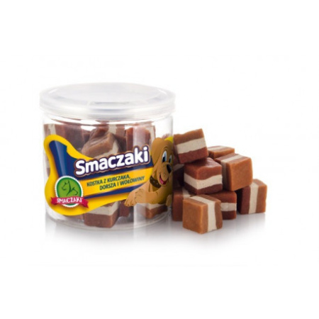 фото Лакомства для собак Smaczaki  Кубики из курицы, трески и говядины 70 гр  (LS-1013)