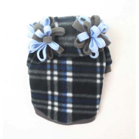 фото MonkeyDaze ПЛАЙД (blue plaid hoodie) голубая кенгурушка