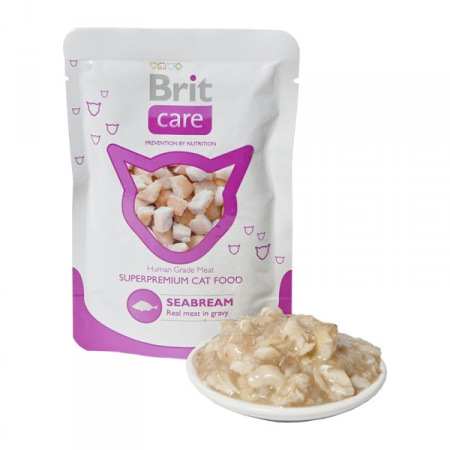 фото Консервы Brit Care Cat Pouch с морским окунем для кошек