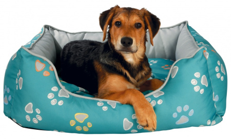 фото Лежак для собак Jimmy бирюзовый с лапками