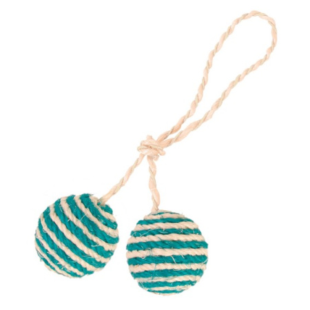 фото Игрушка Trixie Два мяча веревочных (с мятой)