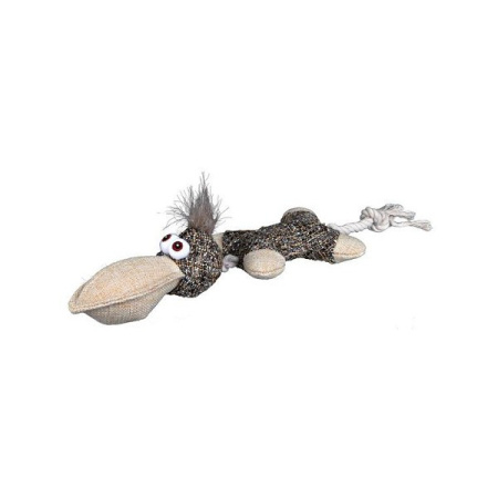 фото Игрушка для собак утконос тканевый с канатом