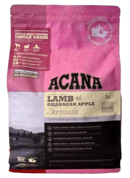 Корм для собак всех пород и возрастов Acana Lamb&Okanagan Apple ягненок и яблоко