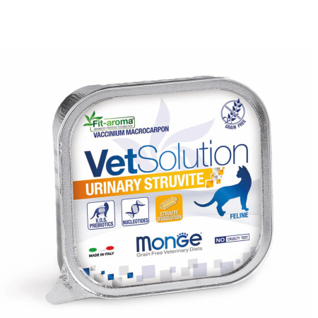 фото Лечебный корм для кошек Monge Vetsolution Urinary Struvite Feline 100 гр