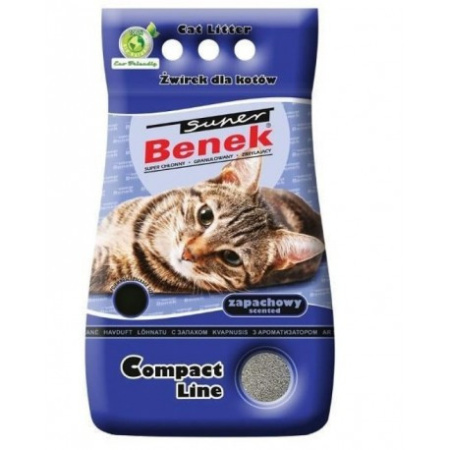 фото Бентонитовый компактный наполнитель Super Benek для кошачьего туалета с ароматом морской свежести 5л