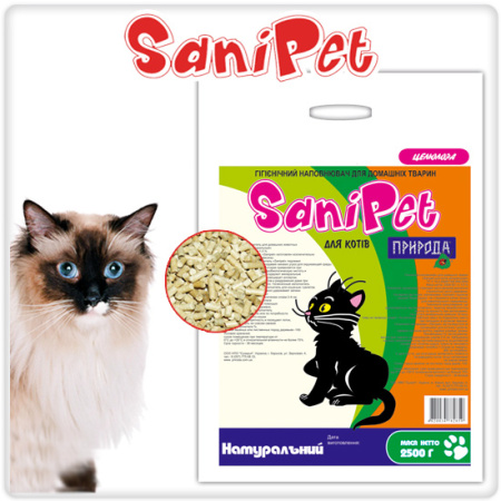 фото Наполнитель SaniPet для котов натуральный