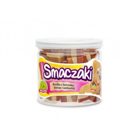 фото Лакомства для собак Smaczaki  Кубики из курицы, трески и говядины 70 гр  (LS-1013)