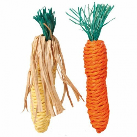 фото Игрушки для грызунов морковь+кукуруза Trixie