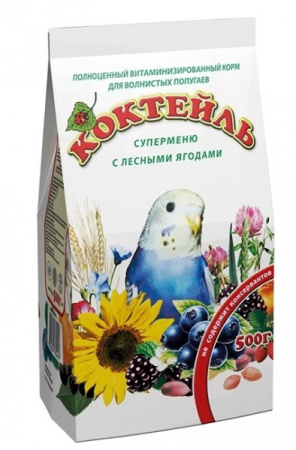 фото Корм Коктейль «Суперменю с лесными ягодами»  для волнистых попугаев Природа