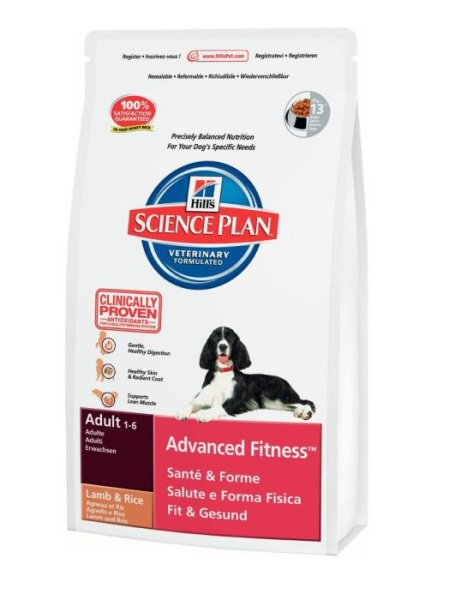 купить Сухой корм для собак SP Hill's Canine Adult Advanced Fitness Ягненок и Рис