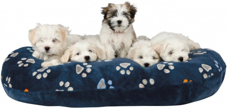 фото Матрац для собак Jimmy синий с лапками