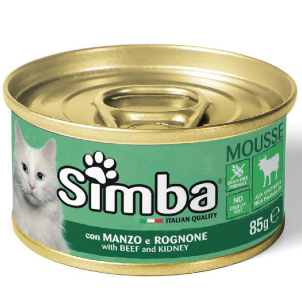 Мус для взрослых кошек телятина Monge Simba Cat Wet Mousse 85 гр