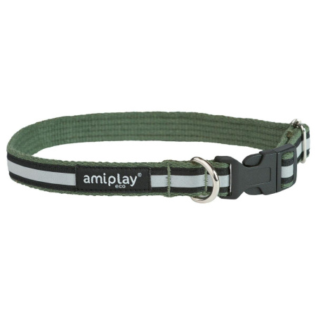 фото Ошейник регулируемый Ami Play со светоотражающей лентой Shine L 34-55/3 см